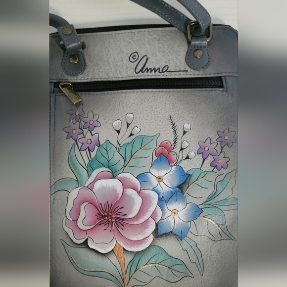 Anuschka Hand Painted Leather Crossbody Bag - Picture 3 of 9